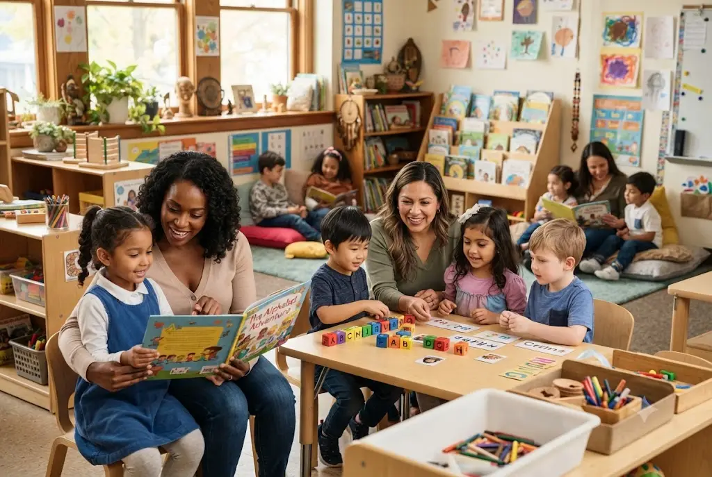Language learning for kids through reading and educational activities
