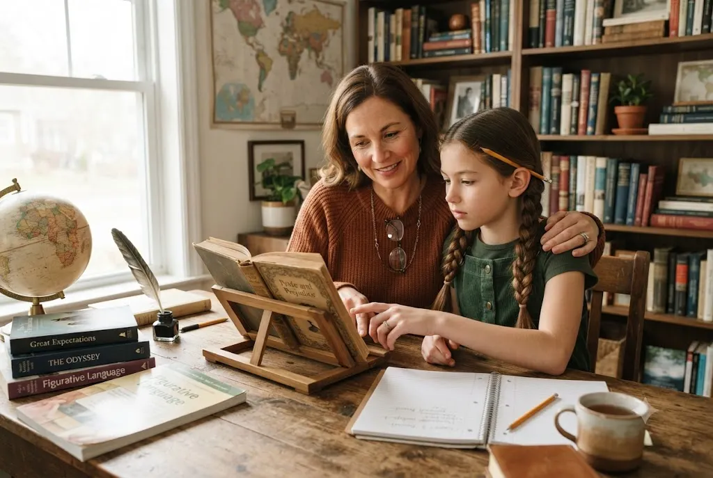 Learning language arts through literature review using quality books and literacy instruction